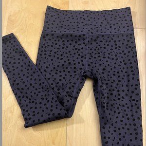 Zella Purple and Black Spotted Leggings